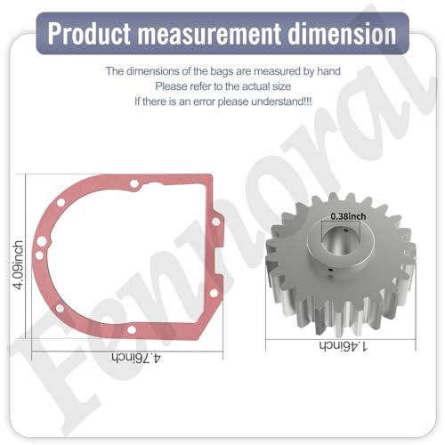 Fennoral Upgrade Metal Gear W10112253 Worm Gear w/Food Grade Grease and Gasket for Whirlpool KitchenA-id Mixers Replace 4162897 AP4295669 4161531 WPW10112253 - Image 2