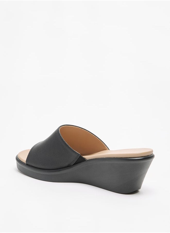 Le Confort Women Solid Slip-On Sandals with Wedge Heels  - Image 2