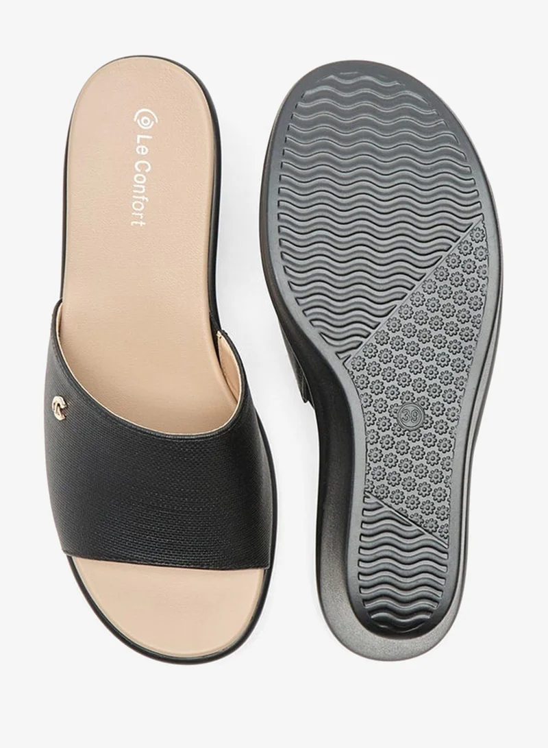 Le Confort Women Solid Slip-On Sandals with Wedge Heels