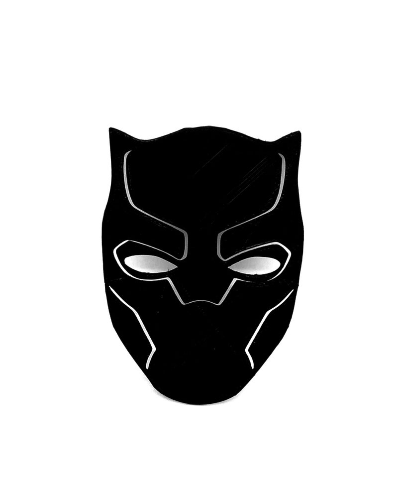 CERO ® 3D Printed Black Panther Emblem Car Bike Logo (Black PLA Plastic) - Image 1