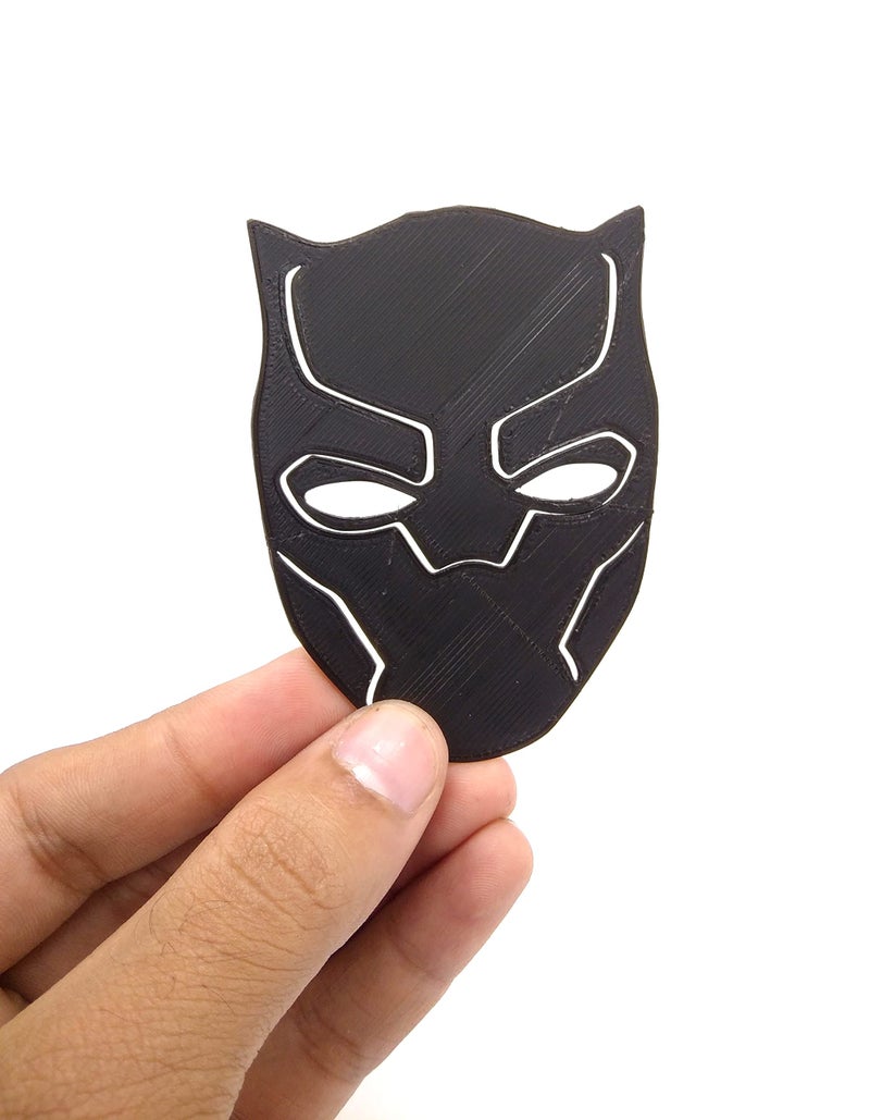 CERO ® 3D Printed Black Panther Emblem Car Bike Logo (Black PLA Plastic) - Image 3