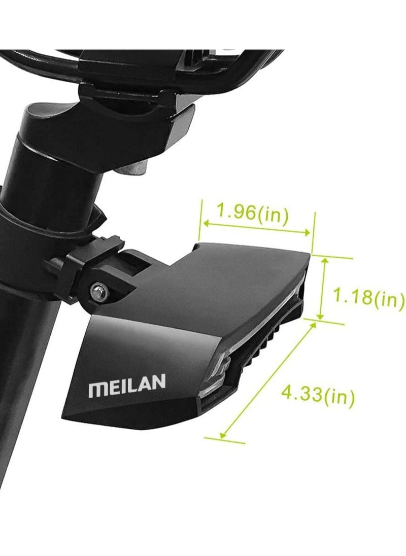Meilan X5 Smart Bike Tail Light Wireless Turn Signals Automatic Brake Light Ground Warning Line Remote Control Usb Rechargeable Waterproof Safety Warning Rear Back Cycling  - Image 3