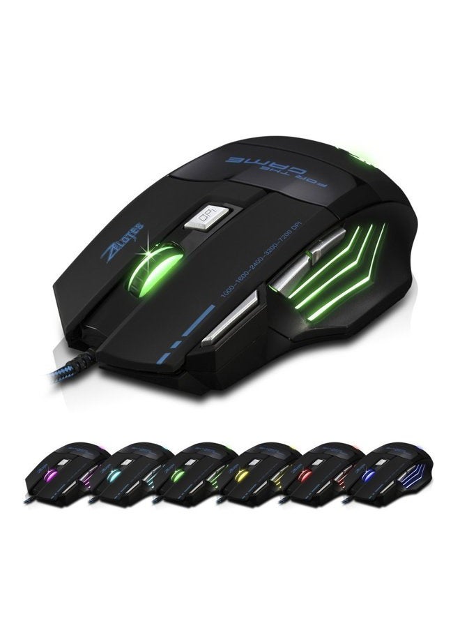 ZELOTES 7200 DPI 7 Buttons Professional LED Optical USB Wired Gaming Mouse Mice for Gamer - Image 4