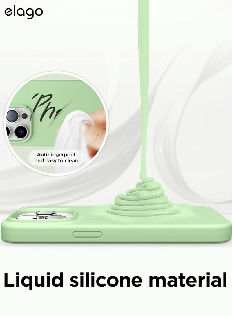 Elago غطاء سيليكون لجهاز آيفون 14 برو - أخضر باهت - Image 4