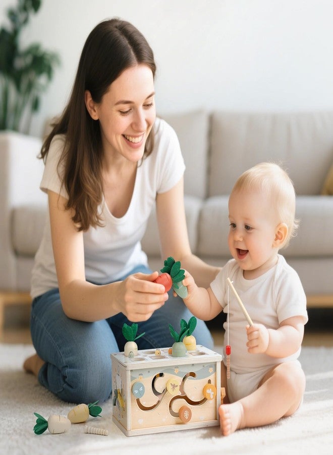 Joyreal 8-in-1 Montessori Tissue Box Toy for Baby 12 Months - Neutral Color Wooden Activity Cube for Boys and Girls First Birthday Gifts - Sensory Toy for Toddlers 1-3 Preschool Learning Education - Image 2