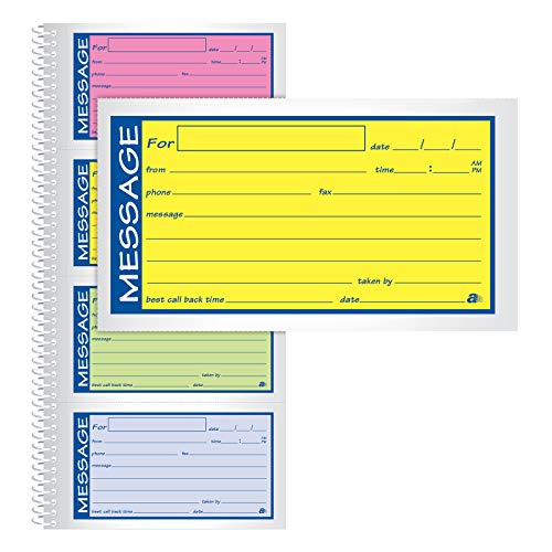 Adams® High Impact Phone Message Book, 2-Part Carbonless, 5-1/4" x 11", 200 Sets per Book (SC1153RB) - Image 1