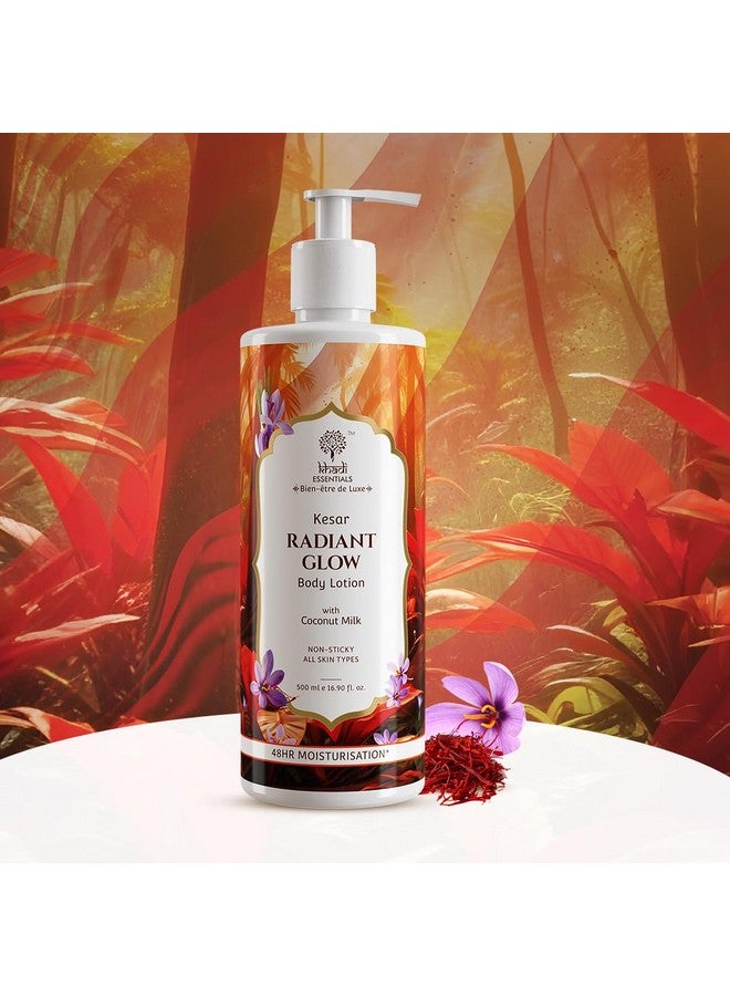 Khadi Essentials Nourishing Glow Body Milk With Kumkumadi Oil 500Ml - Image 2