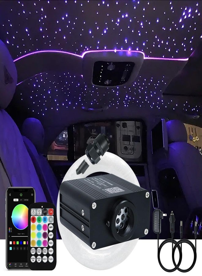 AKEPO 16W Small Size Twinkle Fiber Optic Lights Kit, Music Activated 550 Strands 9.8ft/3m 0.03in Optical Fiber APP+RGBW Star Ceiling Light Kit for Car Headliner Starlight/Home - Image 1