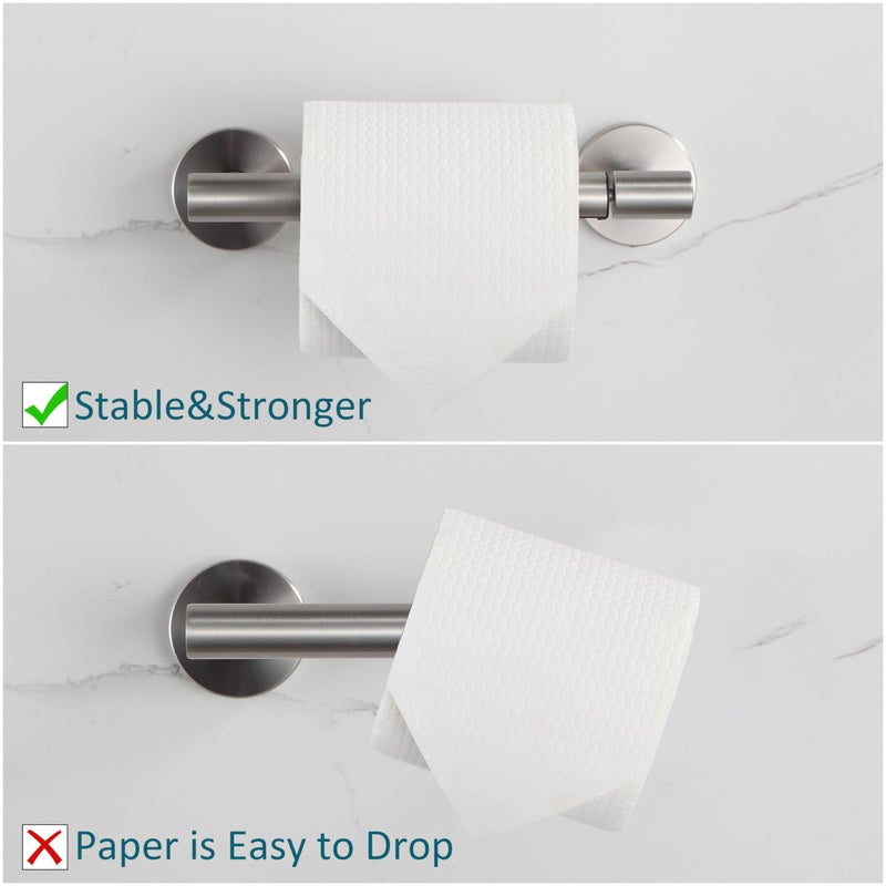 BVL Toilet Paper Holder Brushed Nickel Wall Mount Stainless Steel 304 Large Mega Roll - Image 3