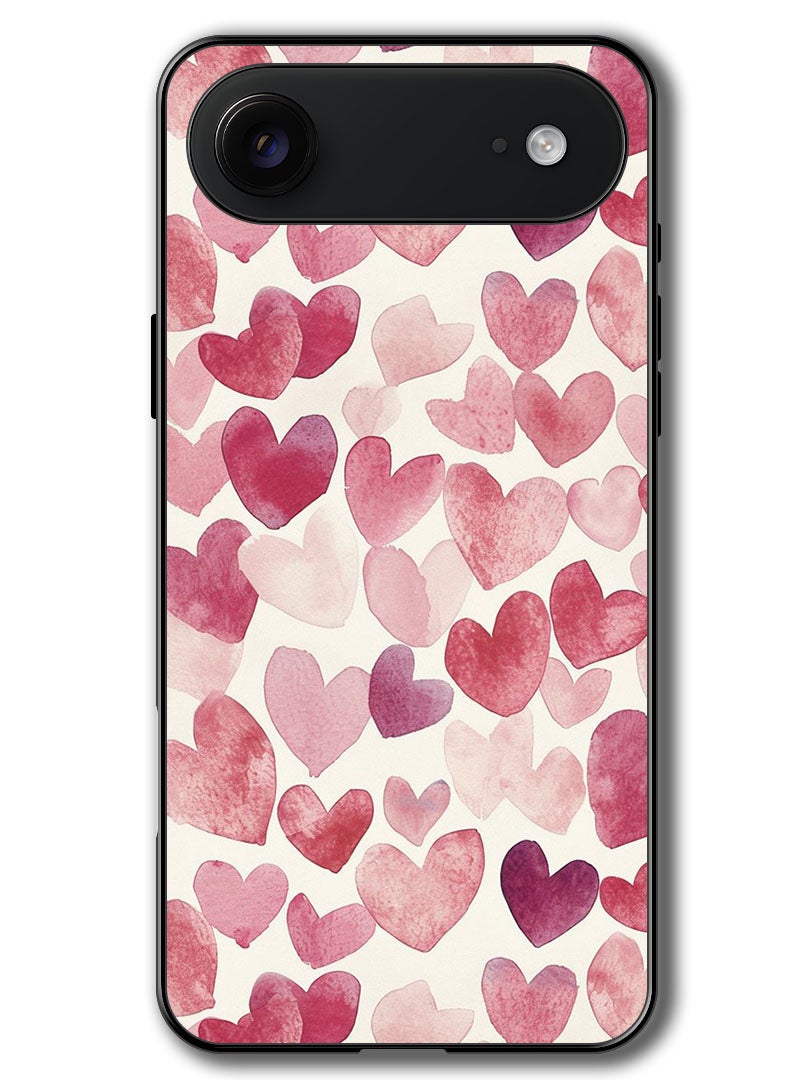 Theodor Case Compatible with Apple iPhone 17 Air 6.5 Inch Protection Shockproof Bumper Cover Heart Painitng - Image 1