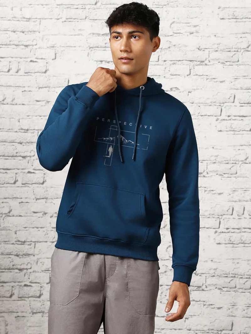 نوبيرو Nobero Men's Navy Hooded Sweatshirt