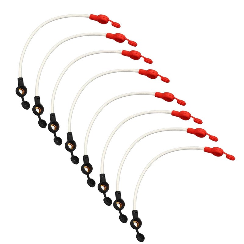 8Pcs High Temperature Fireproof Copper Battery Inverter Cables with Dust Caps for Accumulators - Image 1