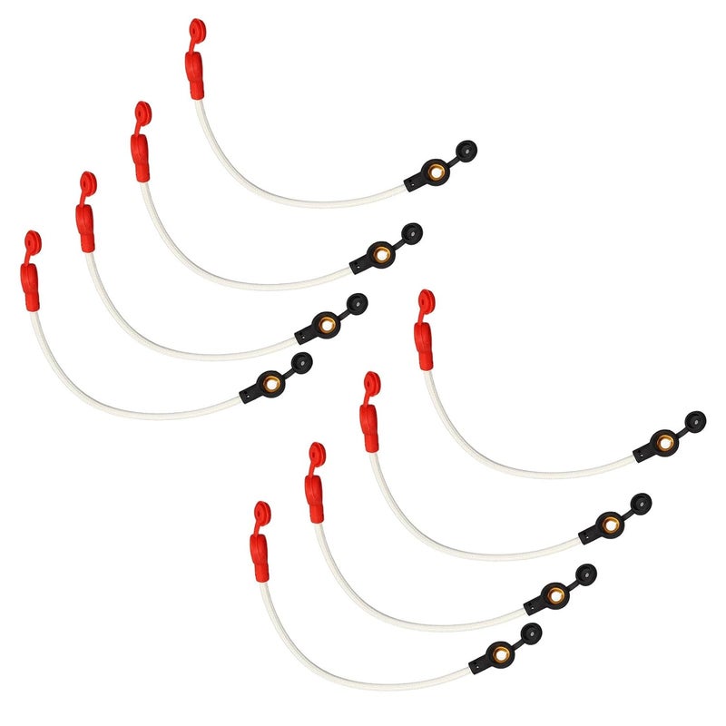 8Pcs High Temperature Fireproof Copper Battery Inverter Cables with Dust Caps for Accumulators - Image 3