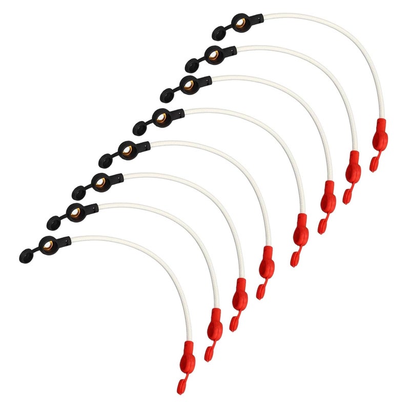 8Pcs High Temperature Fireproof Copper Battery Inverter Cables with Dust Caps for Accumulators - Image 5