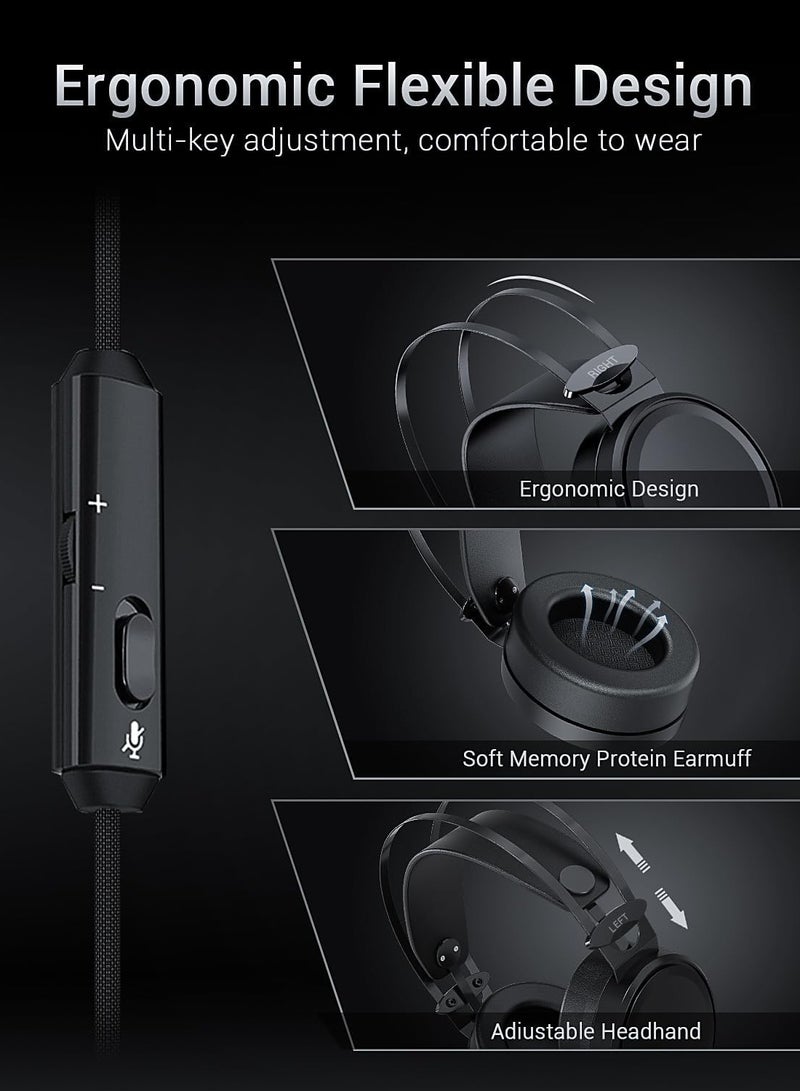 NUBWO N7 Gaming Headset,Wired PC Gaming Headphones with Noise Canceling Mic, PS4  Stereo Xbox one Headset Over Ear Gaming Headphones for PC/MAC/PS4/PS5/Switch/Xbox one - Image 3