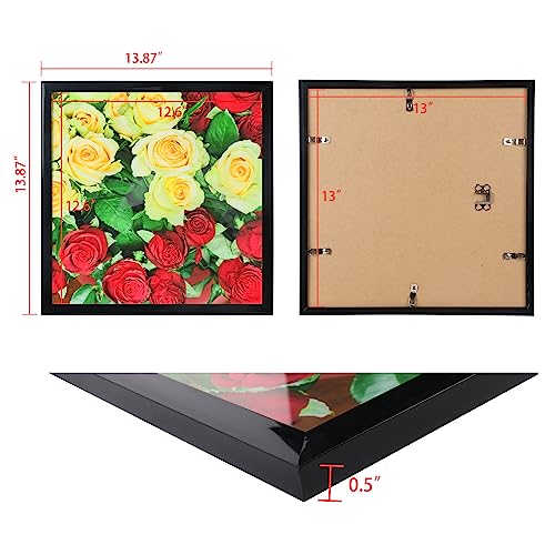 Medog 13x13 Picture Frame for Wall, Display Pictures 13x13 Square Record Album Frame, Wall Hanging Photo Frame, Black, 1 Pack - Image 3
