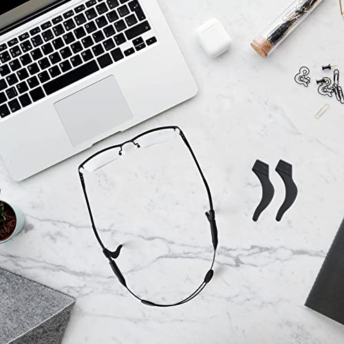 Anzailala Adjustable Eyeglass Strap with Eyeglass Ear Grip Sunglass Strap Anti-slip Eyewear String Holder Sports Sunglasses Chain with Silicone Ear Hook for Glasses Sunglasses (Small) - Image 4