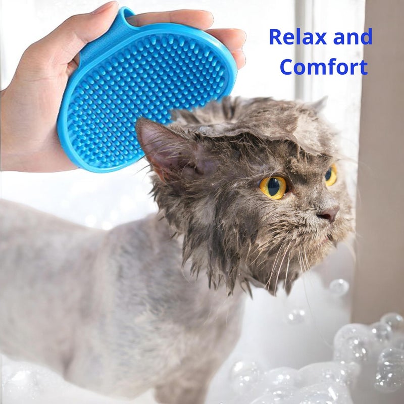 Swacch Cat Shampoo -500ml (Pack of 3) (Neem Alovera) + Bath Brush with Adjustable Straps Combo Pack - Image 3
