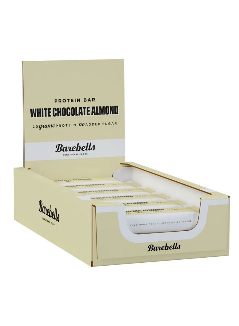 بيربيلز بروتين بار شوكولاتة بيضاء باللوز 55 جرام عبوة من 12 قطعة - Image 1