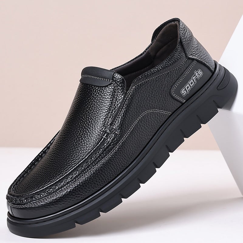 2026 Spring New Men'S Shoes, Breathable, Comfortable, Versatile Slip-On Casual Leather Shoes, Men'S Slip-On Driving Loafers - Image 4