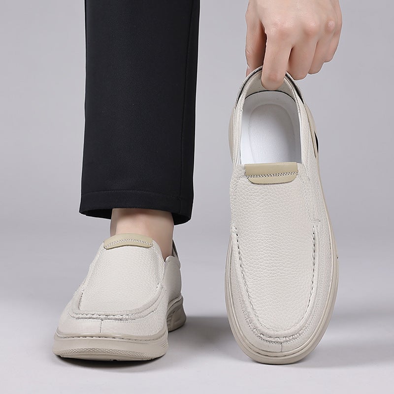 2026 Spring New Men'S Shoes, Breathable, Comfortable, Versatile Slip-On Casual Leather Shoes, Men'S Slip-On Driving Loafers - Image 5
