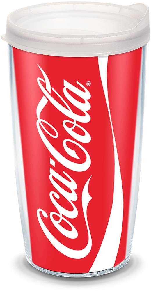 Tervis CocaCola Coke Can Tumbler with Wrap and Frosted Lid 16oz Clear