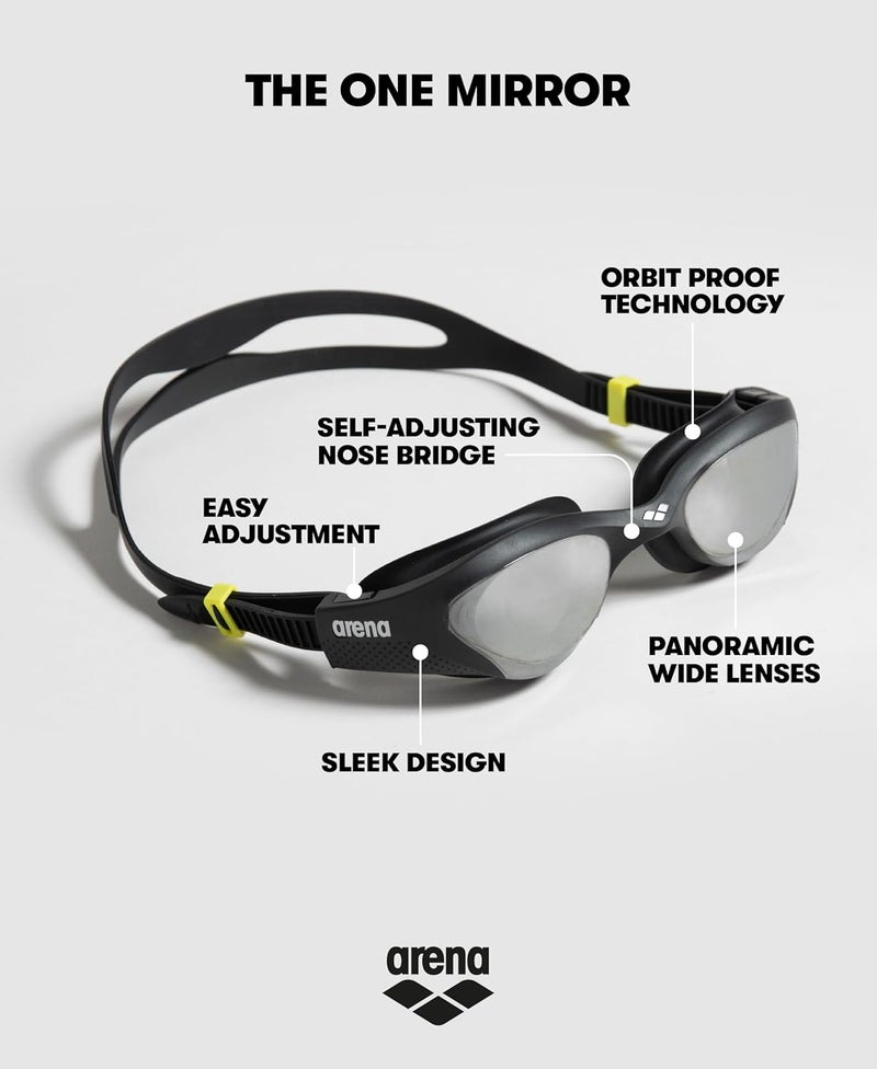 ARENA The One Unisex Adult Swim Goggles with Anti-Fog Coated Mirror Lens - Image 2