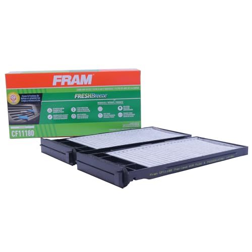 FRAM Fresh Breeze Cabin Air Filter Replacement for Car Passenger Compartment w/ Arm and Hammer Baking Soda, Easy Install, CF11180 for Nissan Vehicles - Image 1