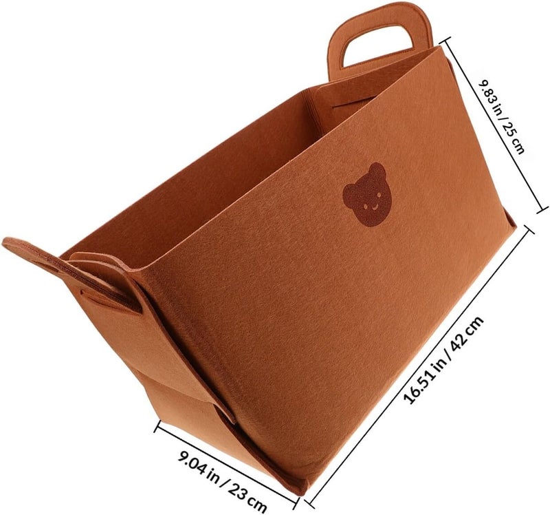 Foldable Car Trunk Organizer Bag with Large Capacity Felt Storage Bin Collapsible Cargo Box for Vehicle Storage and Car Garbage Bag Hanging for Travel and Daily  Use - Image 2