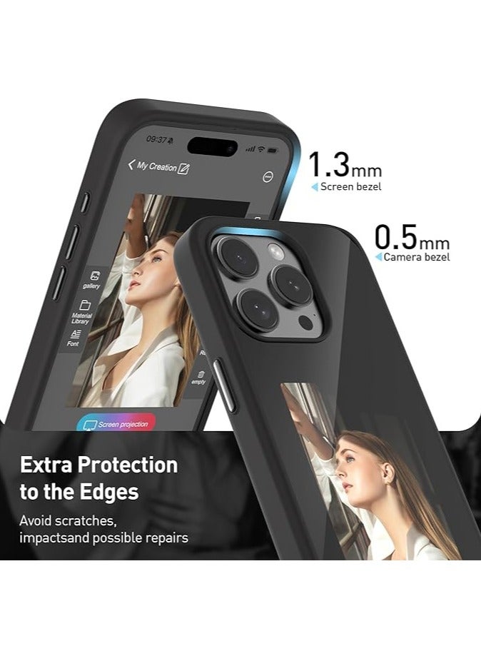 حافظة هاتف ذكية بشاشة حبر NFC 2024، غلاف جهاز عرض AI لجهاز iPhone 15 Pro Max/15 Pro/15 Plus/15، صورة عرض حبر على غلاف الهاتف - Image 4