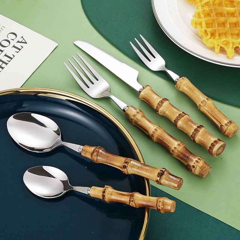 Stainless Steel 5 Piece Steak Fork Spoon Tableware Set For Restaurant And Home Use - Image 5