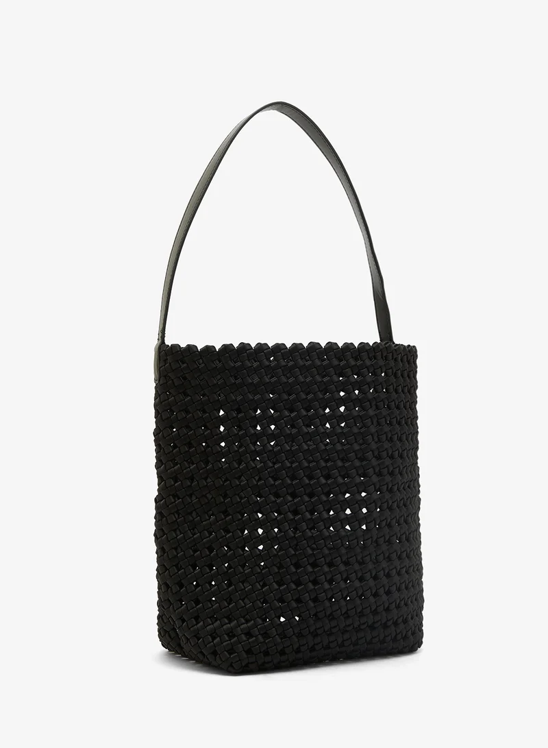 GLAMOROUS Large Woven Tote Bag