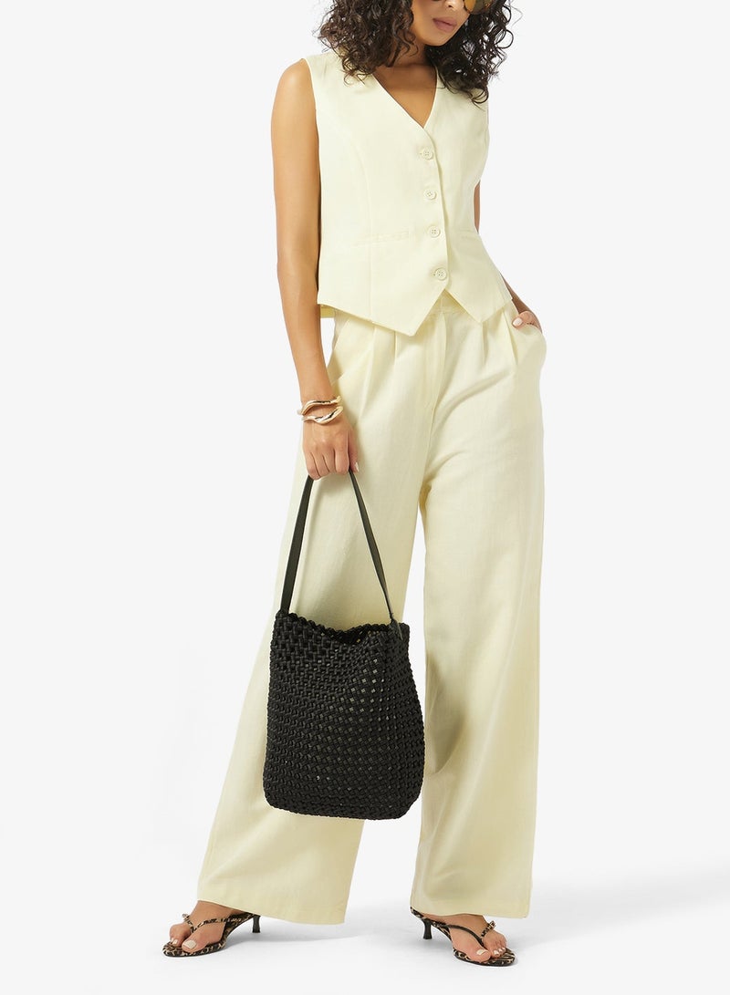 GLAMOROUS Large Woven Tote Bag - Image 1