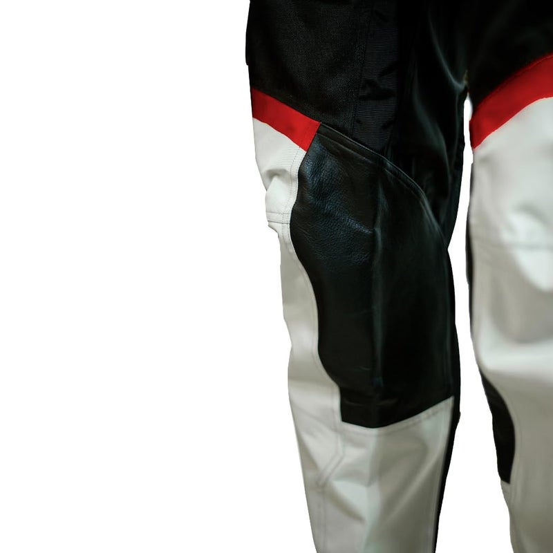 Raida Men Trailcraft Off-Road Mid Rise Slim Pants | MX & Trail Ride | Lightweight | Abrasion-Resitant Fabric | Heat Sheild Panel | (XXXL, Grey/Red) - Image 4