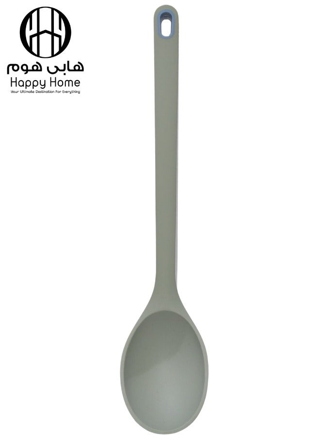 Happy Home Non-Perforated Cooking Spoon Silicone Non-Stick Kitchen Cookware Heat Resistant Silicone Kitchen Tools 34cm - Image 2