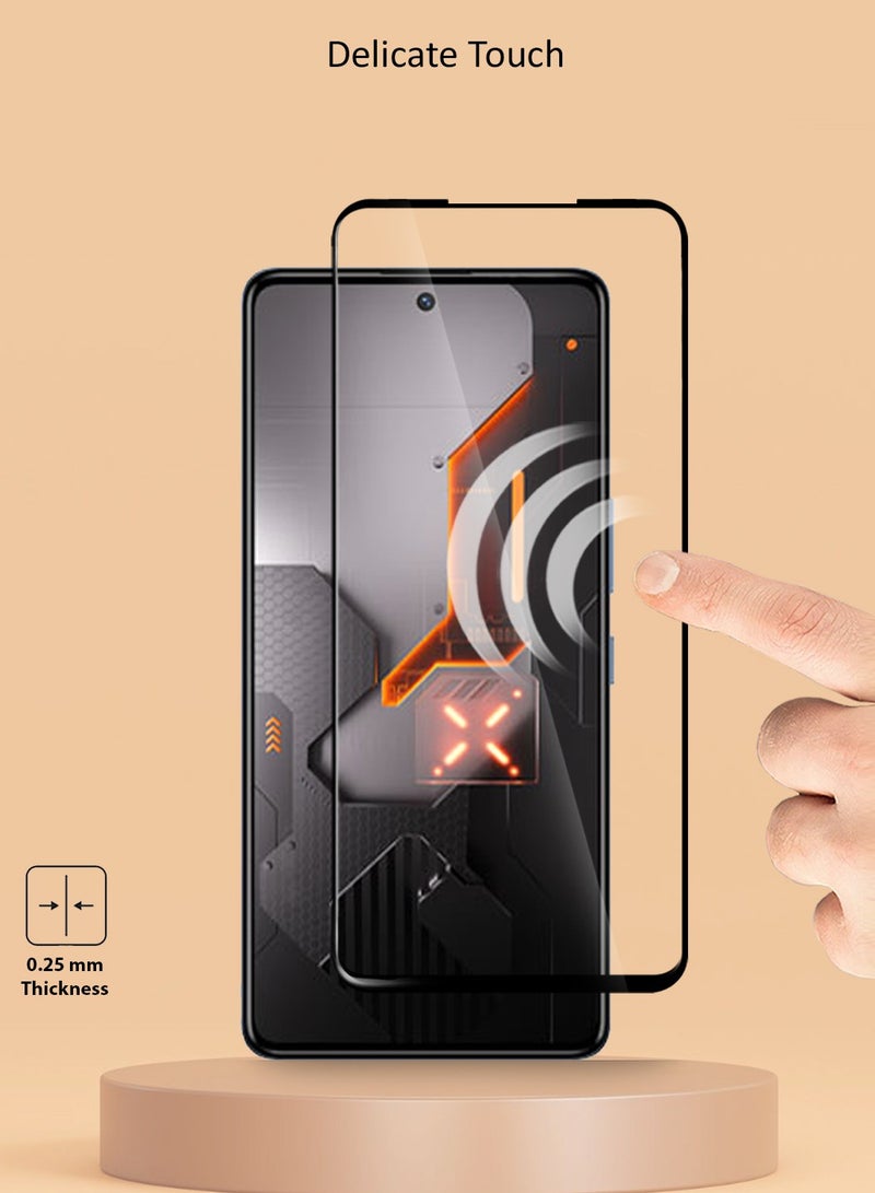 Techie Full Cover 10H Hardness HD Tempered Glass Screen Protector for Infinix GT 10 Pro - Anti-Scratch, Anti-Fingerprint, and Bubbles Free Technology - Image 4