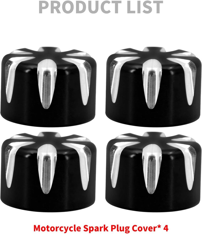 HDBUBALUS Motorcycle Head Bolt Cover Spark Plug Cap for Harley Twin Cam Dyna Big Twin Evolution 1340 Sportster XL (1999-2017) - 4PCS - Image 5