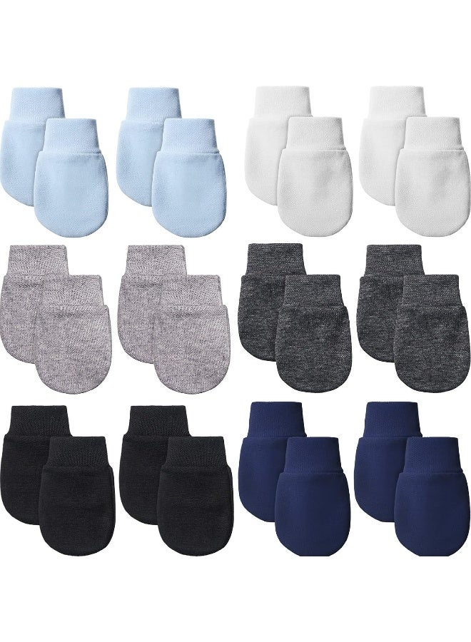 Geyoga 12 Pairs Newborn Baby Mittens Infant Toddler Gloves No Scratch Mittens Gloves for 0-6 Months Baby Boys Girls  - Image 1