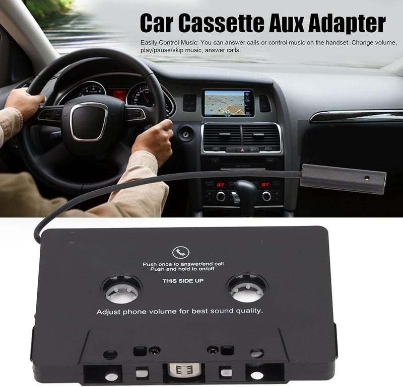 Bewinner Car Cassette Player Adapter, Car Audio Bluetooth 5.0 Cassette Receiver Support Volume Control, Hands Calling, Bluetooth Adapter for Smartphone, Tablet, Car Stereo, Speaker - Image 2