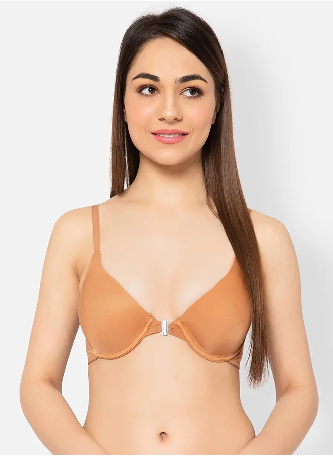 كلوفيا Clovia Pack of 3 Level 1 Push-Up Padded Underwired Demi Cup Front Open Plunge Bra