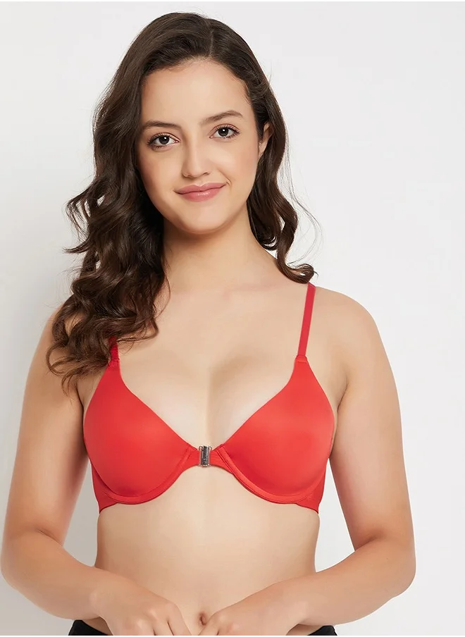 Clovia Clovia Pack of 3 Level 1 Push-Up Padded Underwired Demi Cup Front Open Plunge Bra