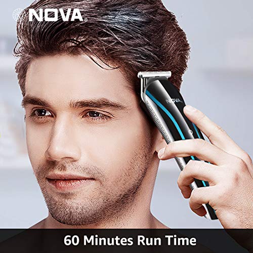 NOVA NG 1152 Cordless Rechargeable: 60 Minutes Runtime Multi Grooming Trimmer for Men (Blue) - Image 5
