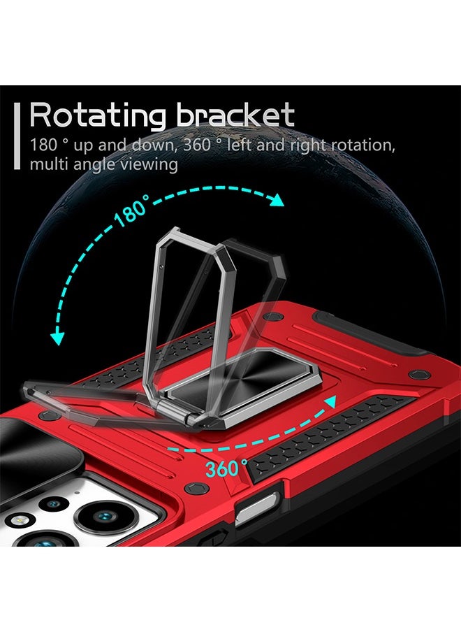 SNBFA Redmi Note 12 4G Case with Slide Camera Lens Cover,Heavy Duty Rugged Shockproof Cover Built-in 360° Ring Stand Protective Phone Case for POCO X5 5G  - Image 4
