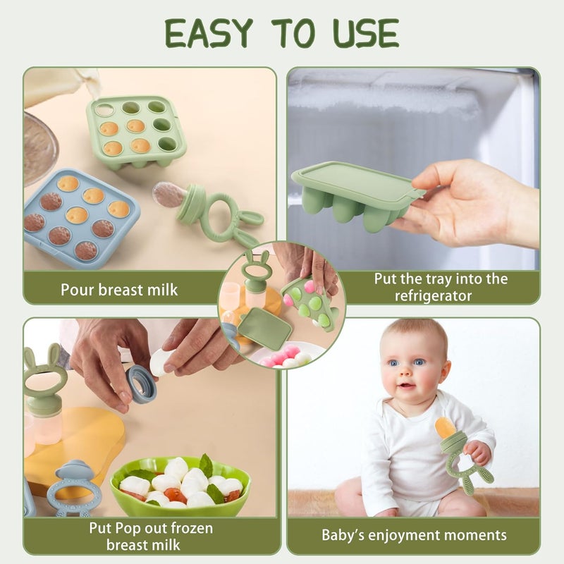 WAJIAYON Silicone Baby Food Freezer Tray - Image 3