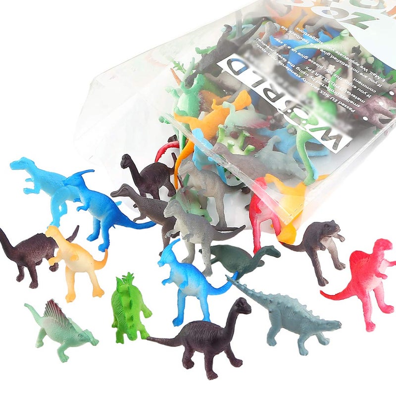 ValeforToy 82 Piece Mini Dinosaur Toy Set for Dino Party Favor Supplies Birthday Cupcake Toppers - Assorted Vinyl Plastic Figure Toys for Kids Toddler Pinata Filler School Carnival Prize Bulk Goodie Bag Stuffers - Image 4