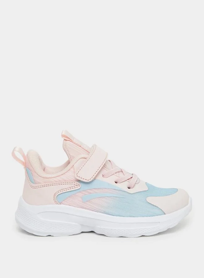ستايلي Styli Girls Textured Panel Hook and Loop Sneakers
