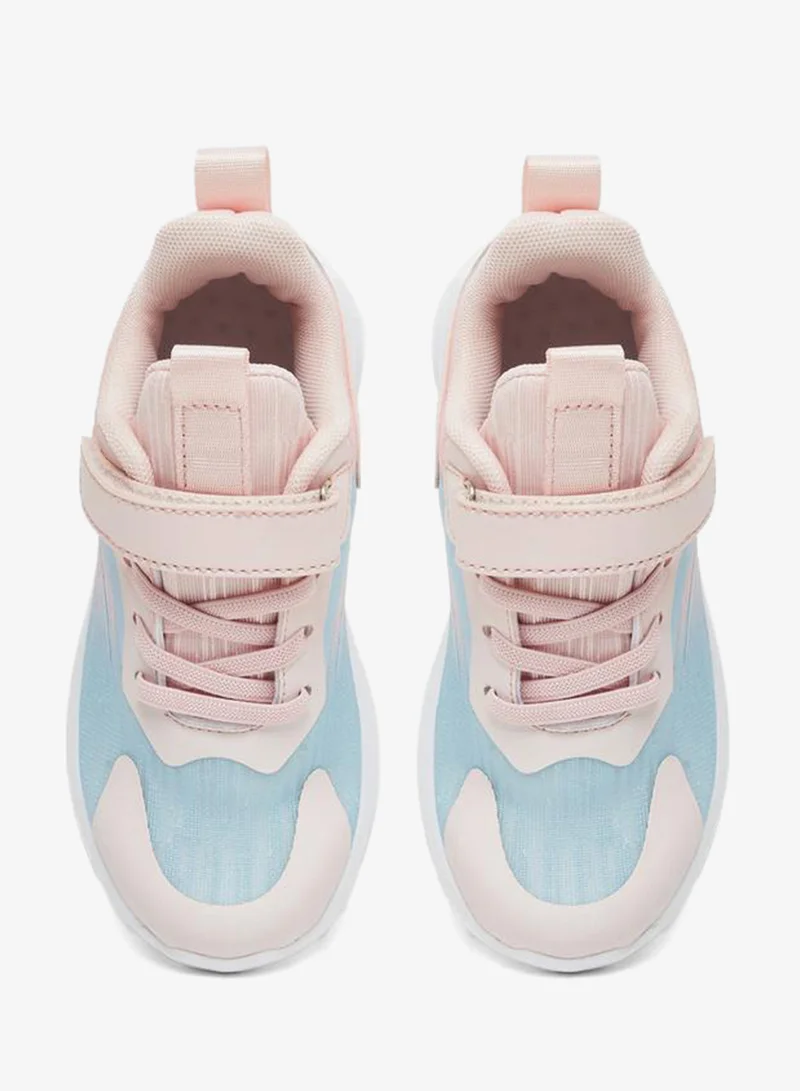 Styli Active Girls Textured Panel Hook and Loop Sneakers