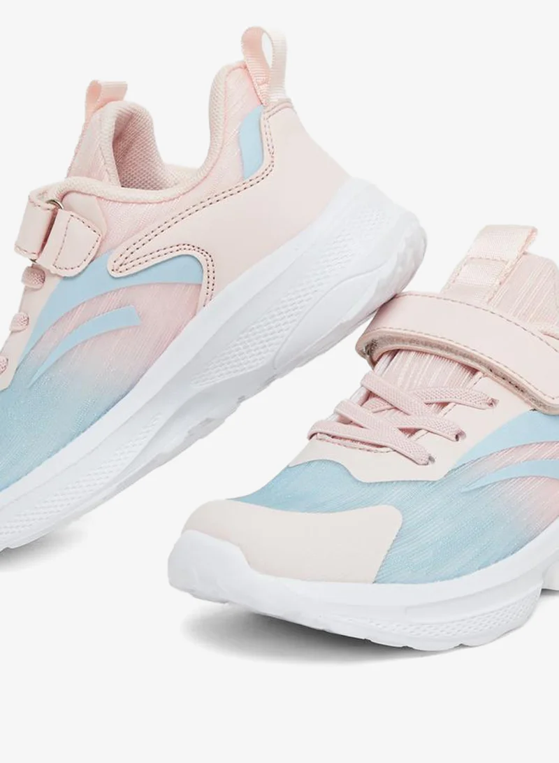 Styli Active Girls Textured Panel Hook and Loop Sneakers