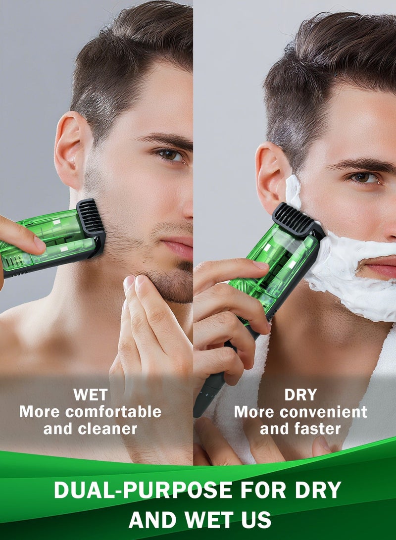 سمارتكس ماكينة تشذيب شعر كهربائية للرجال، دقة 20 طول، محرك مزدوج، مقاومة للماء IPX6، شاشة رقمية، مجموعة عناية لاسلكية، ماكينة حلاقة كهربائية، عناية بالجسم والفخذ، ماكينة قص شعر قابلة لإعادة الشحن ومقاومة للماء وماكينة حلاقة رطبة وجافة - Image 2