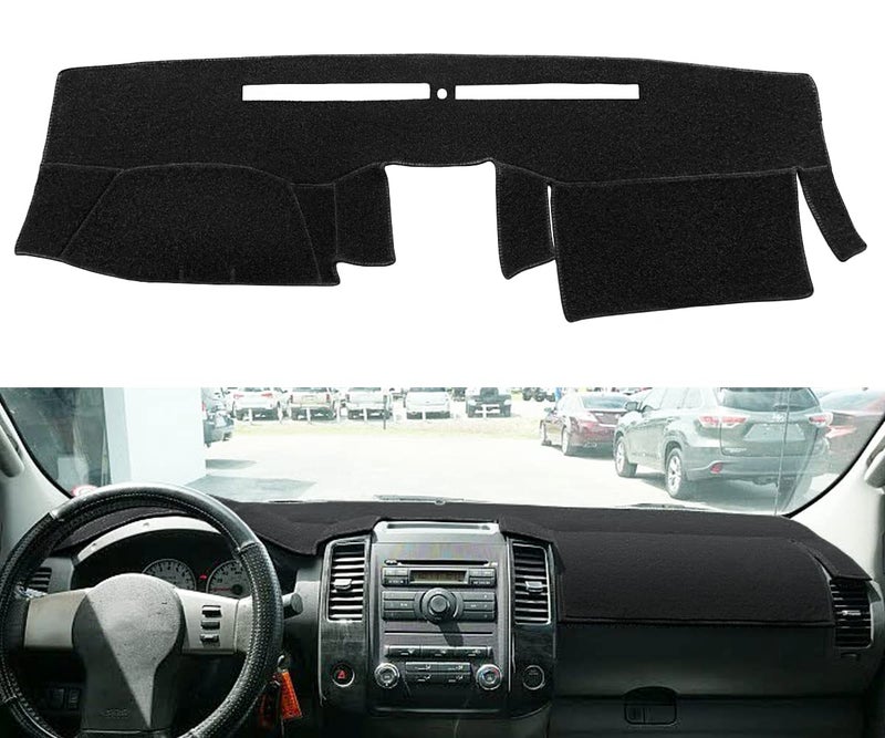 Yiz Dash Cover Mat Pad Carpet Custom Fit for Nissan Frontier 2005-2021/Xterra 2005-2015/Pathfinder 2005-2012, 2009-2012 Suzuki Equator Dashboard Pad Cap Carpet Protector (Black) Y66 - Image 1
